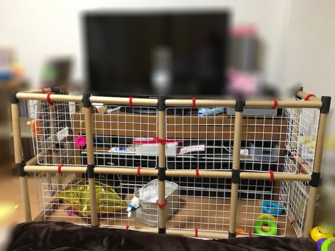 柵の高さを1段から2段へ