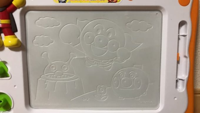 アンパンマン お絵かきボード 天才脳らくがき教室 なぞって書けるキャラクターシート