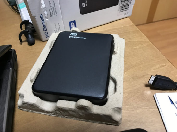 Western Digital 外付けHDD2TB 実物 正面