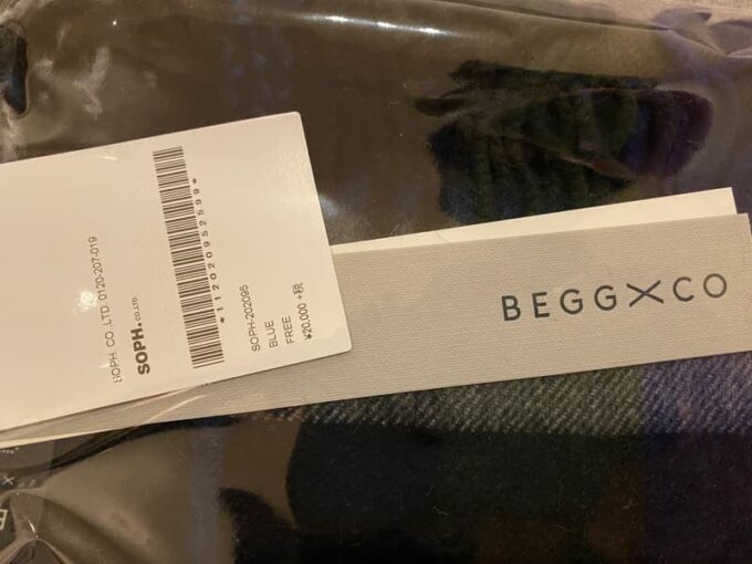NOA'S ARKの福袋の中身 SOPH BEGG&COのマフラー