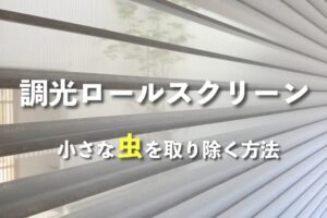 調光ロールスクリーンのすき間に挟まった小さな虫やゴミを取り除く方法