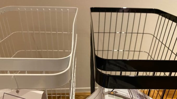 不良品の山崎実業 洗濯かご tower ランドリーバスケットキャスター付き